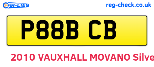 P88BCB are the vehicle registration plates.