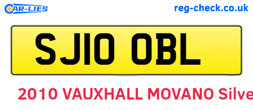 SJ10OBL are the vehicle registration plates.