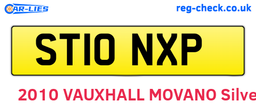 ST10NXP are the vehicle registration plates.