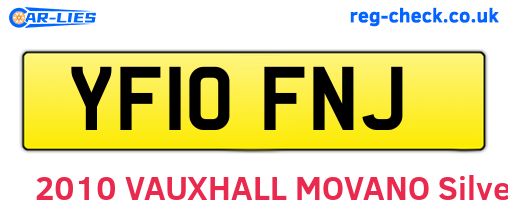 YF10FNJ are the vehicle registration plates.