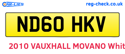 ND60HKV are the vehicle registration plates.