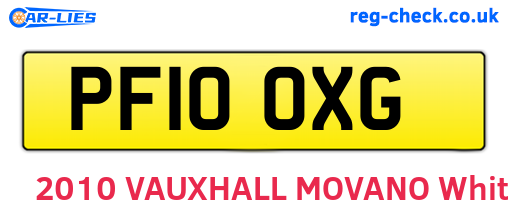 PF10OXG are the vehicle registration plates.