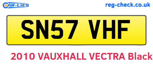 SN57VHF are the vehicle registration plates.