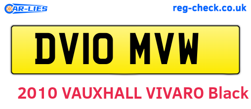 DV10MVW are the vehicle registration plates.