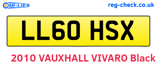 LL60HSX are the vehicle registration plates.