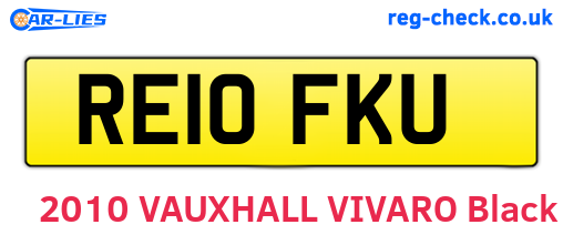 RE10FKU are the vehicle registration plates.