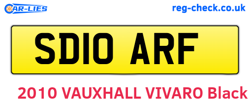 SD10ARF are the vehicle registration plates.