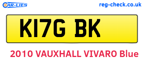 K17GBK are the vehicle registration plates.
