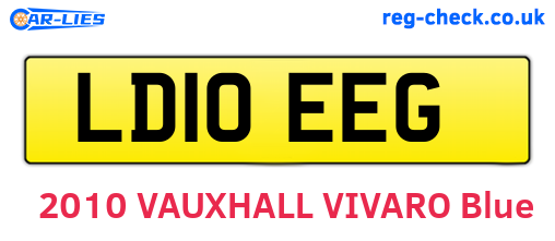 LD10EEG are the vehicle registration plates.