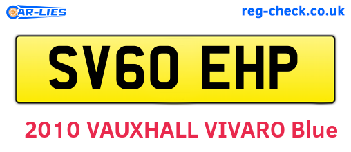 SV60EHP are the vehicle registration plates.