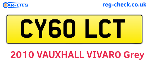 CY60LCT are the vehicle registration plates.