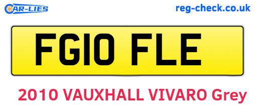 FG10FLE are the vehicle registration plates.