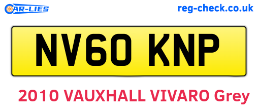 NV60KNP are the vehicle registration plates.
