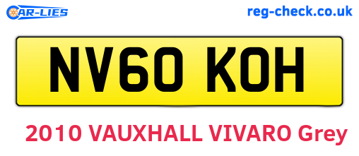 NV60KOH are the vehicle registration plates.