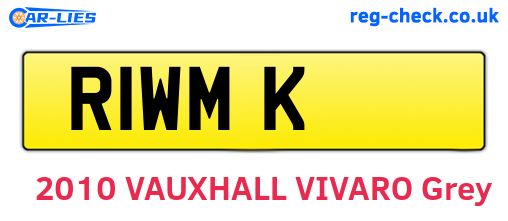 R1WMK are the vehicle registration plates.