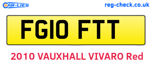 FG10FTT are the vehicle registration plates.