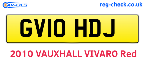 GV10HDJ are the vehicle registration plates.
