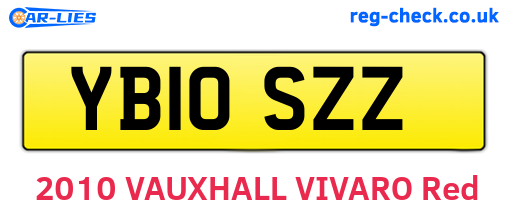 YB10SZZ are the vehicle registration plates.