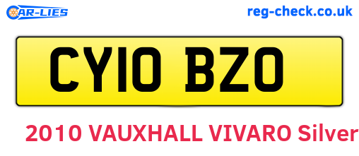 CY10BZO are the vehicle registration plates.