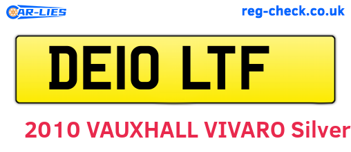 DE10LTF are the vehicle registration plates.
