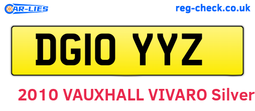 DG10YYZ are the vehicle registration plates.