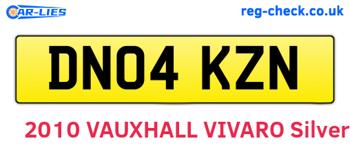 DN04KZN are the vehicle registration plates.
