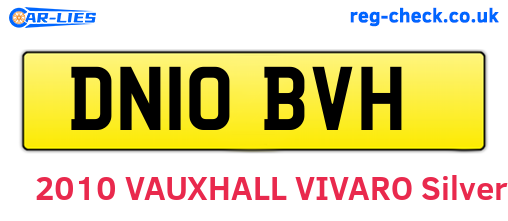 DN10BVH are the vehicle registration plates.