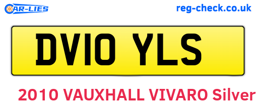 DV10YLS are the vehicle registration plates.