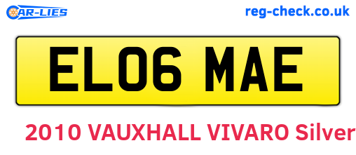 EL06MAE are the vehicle registration plates.