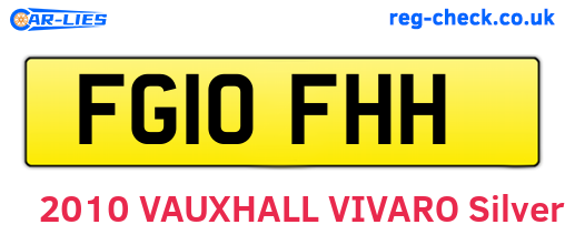 FG10FHH are the vehicle registration plates.