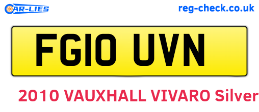 FG10UVN are the vehicle registration plates.
