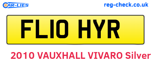 FL10HYR are the vehicle registration plates.