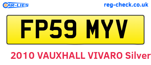 FP59MYV are the vehicle registration plates.