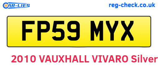 FP59MYX are the vehicle registration plates.