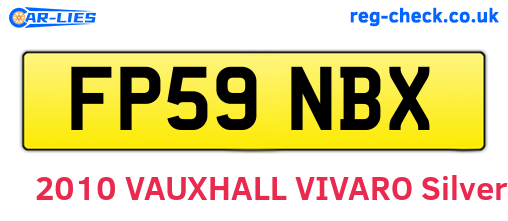 FP59NBX are the vehicle registration plates.