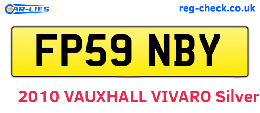 FP59NBY are the vehicle registration plates.