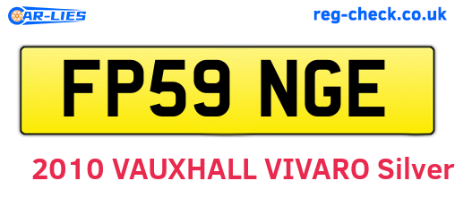 FP59NGE are the vehicle registration plates.