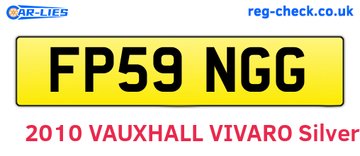 FP59NGG are the vehicle registration plates.