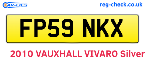 FP59NKX are the vehicle registration plates.
