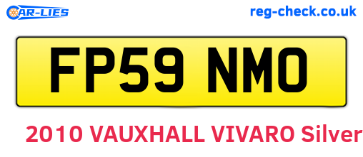 FP59NMO are the vehicle registration plates.