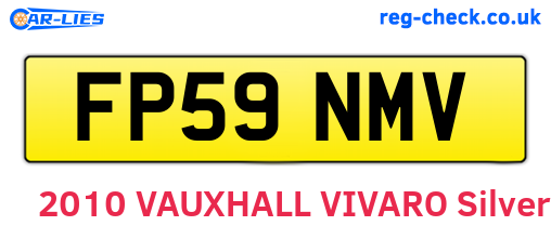 FP59NMV are the vehicle registration plates.