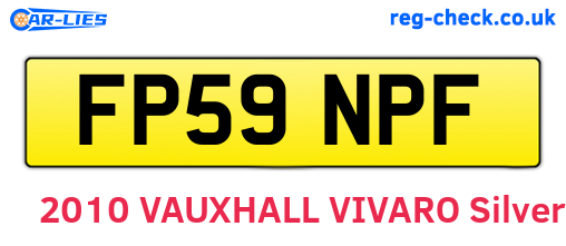 FP59NPF are the vehicle registration plates.