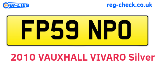 FP59NPO are the vehicle registration plates.