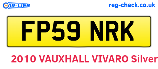 FP59NRK are the vehicle registration plates.