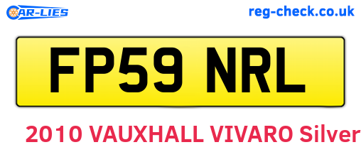 FP59NRL are the vehicle registration plates.