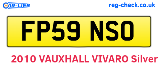 FP59NSO are the vehicle registration plates.