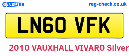 LN60VFK are the vehicle registration plates.