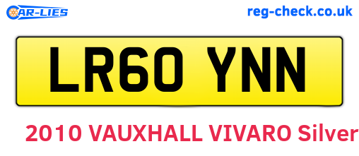 LR60YNN are the vehicle registration plates.