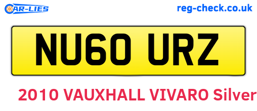NU60URZ are the vehicle registration plates.