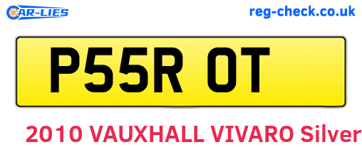 P55ROT are the vehicle registration plates.